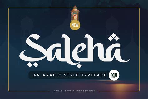 Saleha - An Arabic Style Typeface | Font Slots