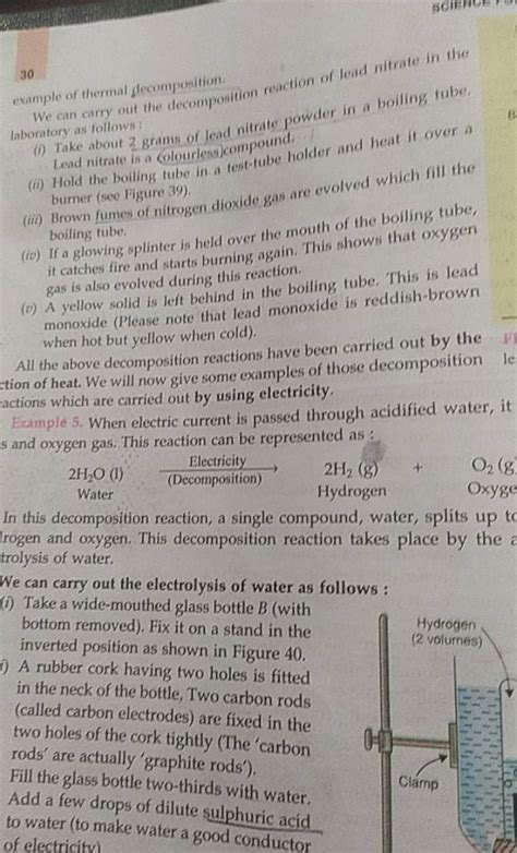 example of thermal decomposition. 30 We can carry out the decomposition f..