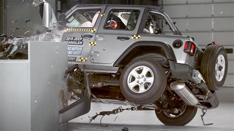 2020 Jeep Wranger fails crash test - SUV tips over on side (Video)