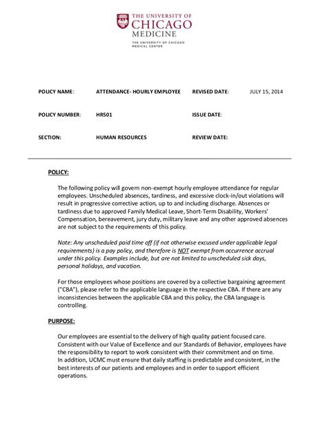 Attendance Policy - 15+ Examples, Format, Pdf