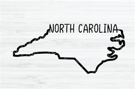 North Carolina Outline SVG. North Carolina Vector File. North - Etsy