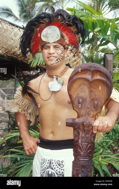 Dancer wearing traditional dress at The Polynesian Cultural Center Oahu ...