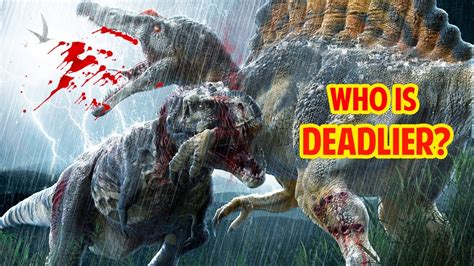 TREX VS SPINOSAURUS Who Is Deadlier 🦖😱 - YouTube