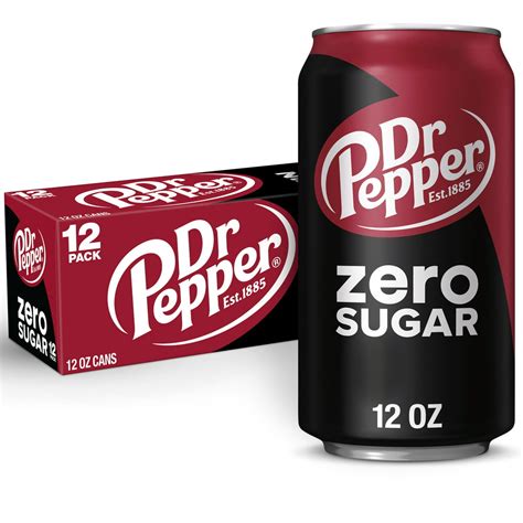 Dr Pepper Zero Sugar Soda, 12 fl oz cans, 12 pack - Walmart.com ...