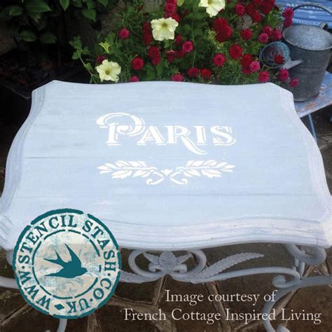 STENCIL 'paris' Vintage French Script Furniture - Etsy