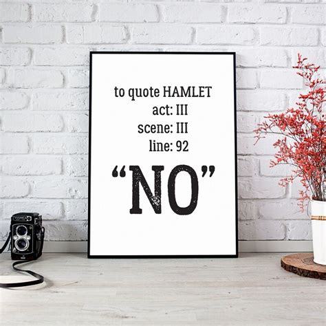 Hamlet Print Hamlet Poster Hamlet Quote Shakespeare Print - Etsy