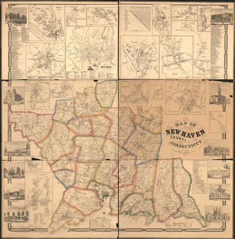 New Haven County map, 1856 - Jube Road