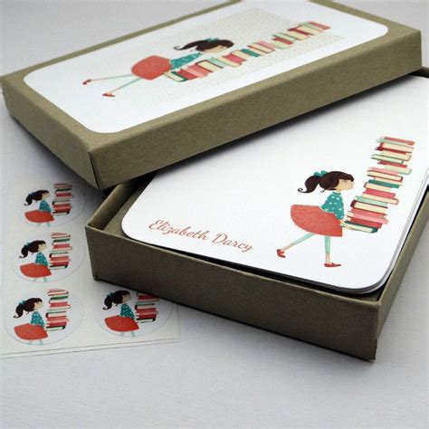 Library Girl Personalized Stationery Set | Personalized stationery set, Stationery, Gifts