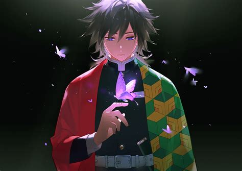 Giyuu with butterfly sad wallpaper | Download Demon Slayer Theme | Windows Mode