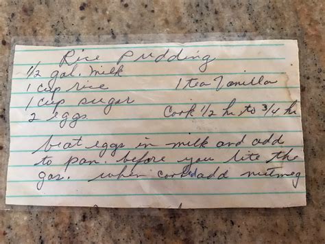 My Grandma’s Rice Pudding Recipe