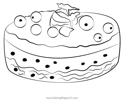 Fruit Cake Coloring Page for Kids - Free Desserts Printable Coloring Pages Online for Kids ...
