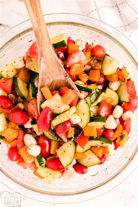 GARDEN VEGETABLE CAPRESE SALAD - Butter with a Side of Bread