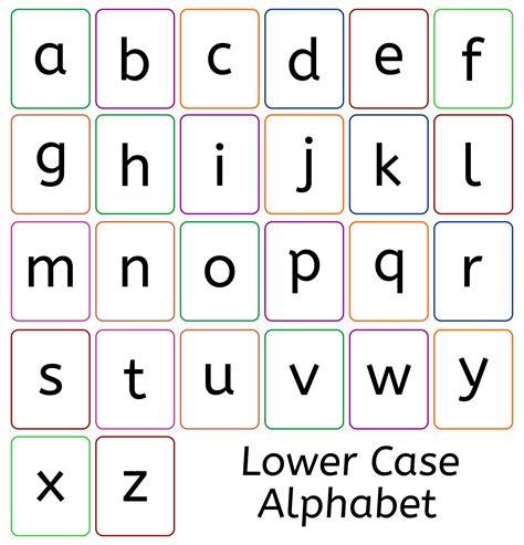 Lower Case Alphabet Flash Cards - 10 Free PDF Printables | Printablee