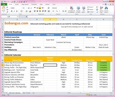 Marketing Campaign Calendar Template Excel Example of Spreadshee marketing campaign calendar ...