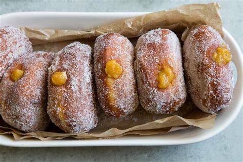 Peach Cream Filled Doughnuts - The Little Epicurean