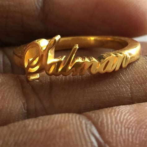 Personalized Name Ring Gold | Name Rings For Men