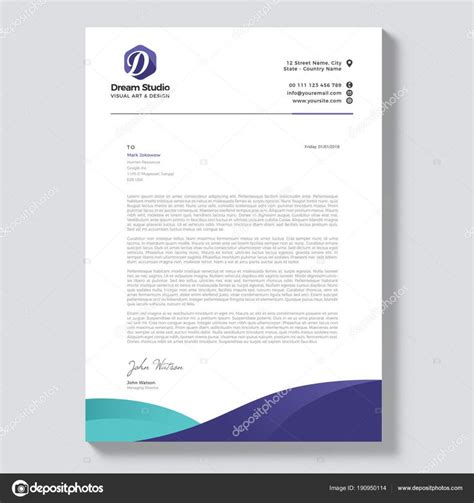 Download - Professional Letterhead Template Vector — Stock Illustration | Professional ...