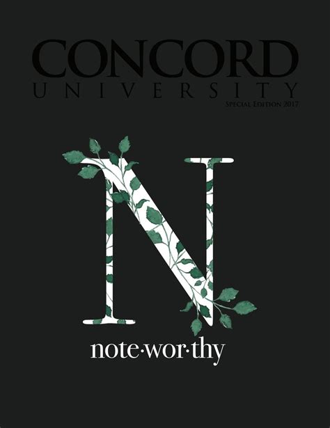 Concord University Noteworthy 2017 by Concord University - Issuu