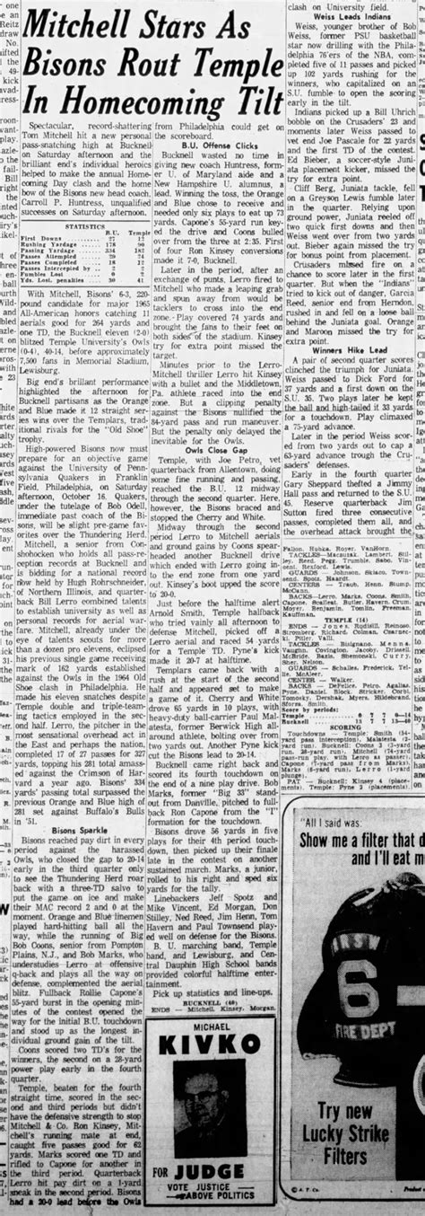 1965 Bucknell-Temple - Newspapers.com™