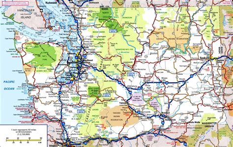 Washington State Road Map Printable - Printable Maps