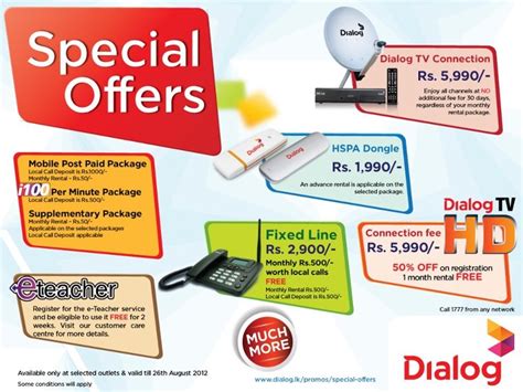 Dialog Special Offers on Mobile Sim, Fixed Line, HSPA, Dialog TV till ...