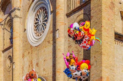 Balloons in the Cathedral Duomo Square, in Crema Stock Photo - Image of monument, duomo: 268320714