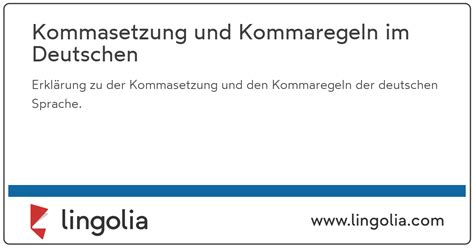 Kommasetzung und Kommaregeln im Deutschen