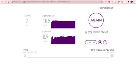 Speed test - TPG Community