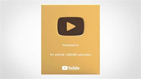 3D Youtube Gold Play Button - TurboSquid 1538281