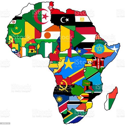 African Union Territory On Political Map Of Africa Stock Illustration ...