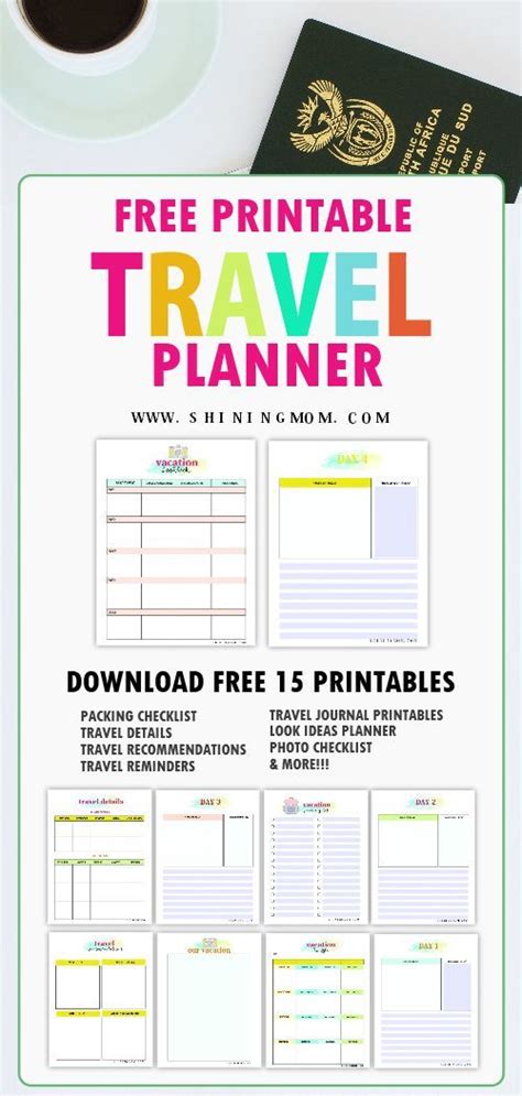 Vacation Planner Template Free Database