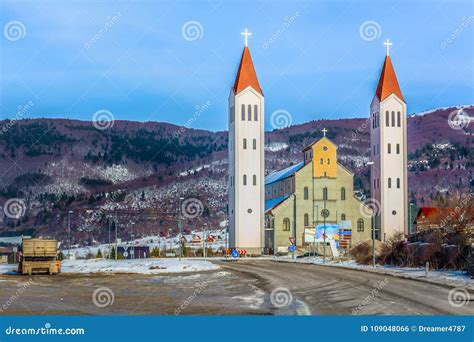 Famous Church in Kupres Town, Bosnia. Stock Photo - Image of famous ...