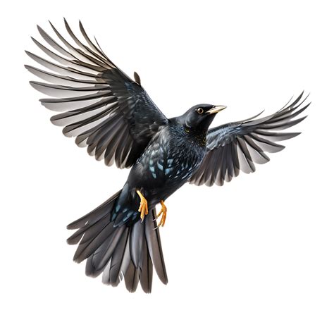 Beautiful starling bird on transparent background. ai generated ...