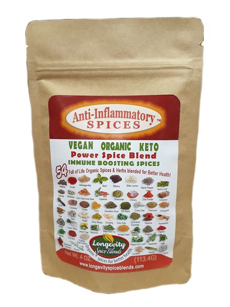 Anti-Inflammatory Spices- 54 Organic Spices blended specifically with