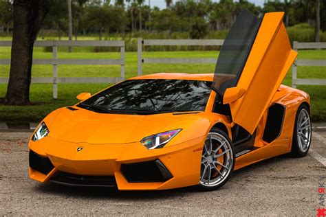 Nice Custom Exterior Goodies on Orange Lamborghini Aventador — CARiD.com Gallery