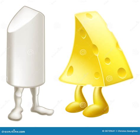 Chalk and Cheese Characters Stock Vector - Illustration of legs ...