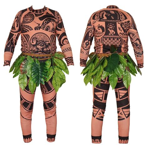 baby kid Movie Moana maui costume adult Cosplay Full Sets halloween costumes for men Party men ...