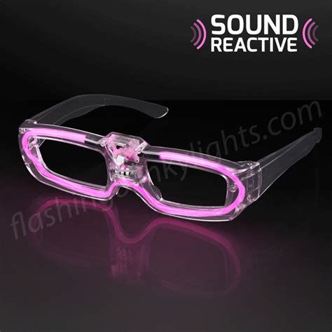 Pink LED 80s Party Shades with Sound Reactive Lights from FlashingBlinkyLights.com | Sound ...