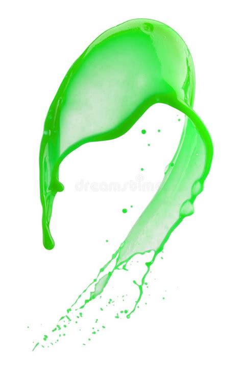 Green Paint Splash Isolated on a White Background Stock Image - Image ...