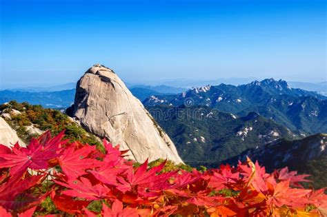 Bukhansan National Park in Autumn, in Korea. Stock Image - Image of nature, forest: 99488857