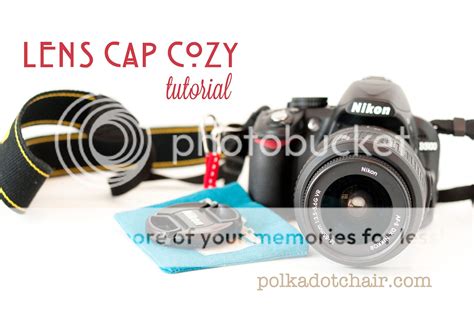 Lens cap cozy two ways - The Polkadot Chair