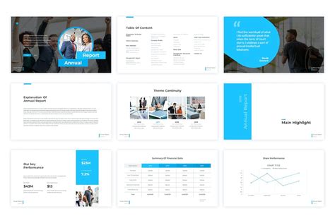 Annual Report - Powerpoint - Design Template Place