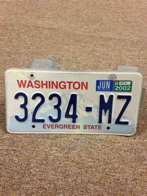 WASHINGTON STATE LICENSE PLATES