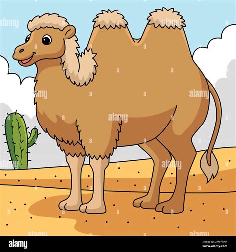 Bactrian Camel Animal Colored Cartoon Stock Vector Image & Art - Alamy