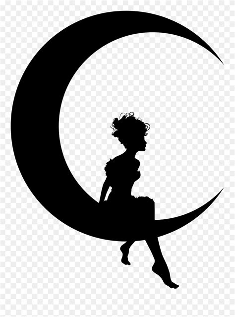Download Onlinelabels Clip Art - Girl Sitting On Moon - Png Download (#5301713) - PinClipart