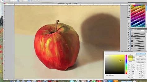 Beginner Digital Painting Tutorial - Apple Tutorial - YouTube