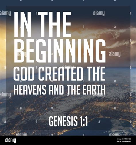 In the beginning God created the heavens and the earth Genesis 1:1 Stock Photo - Alamy