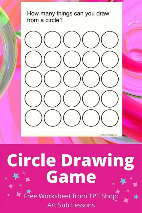 Circle Game - Free Art Worksheet - Distance Learning - Back to School [Video] [Video] | Art sub ...