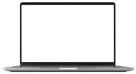 Premium Photo | Laptop with blank screen isolated on white background