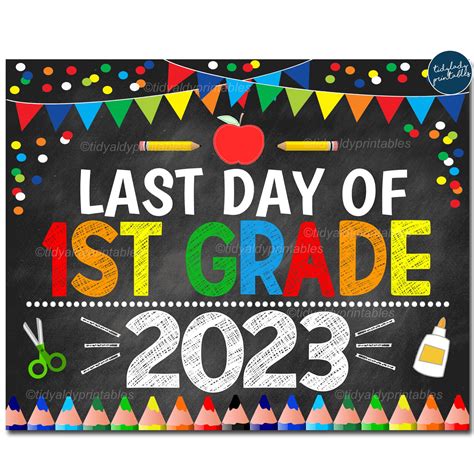 Last Day of First Grade 2023 Printable End of School - Etsy Ireland